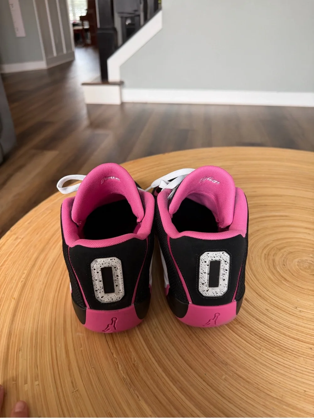 Men’s Jordans- Jayson Tatum - Black and Pink Sneakers